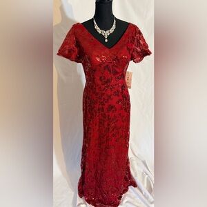 #21 Elegant Red Sequin Dress